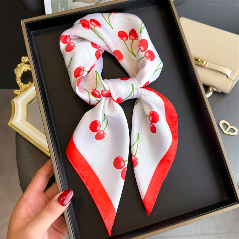 Discount Luxury Bags - Luxury Square Satin Scarf Women Cute
