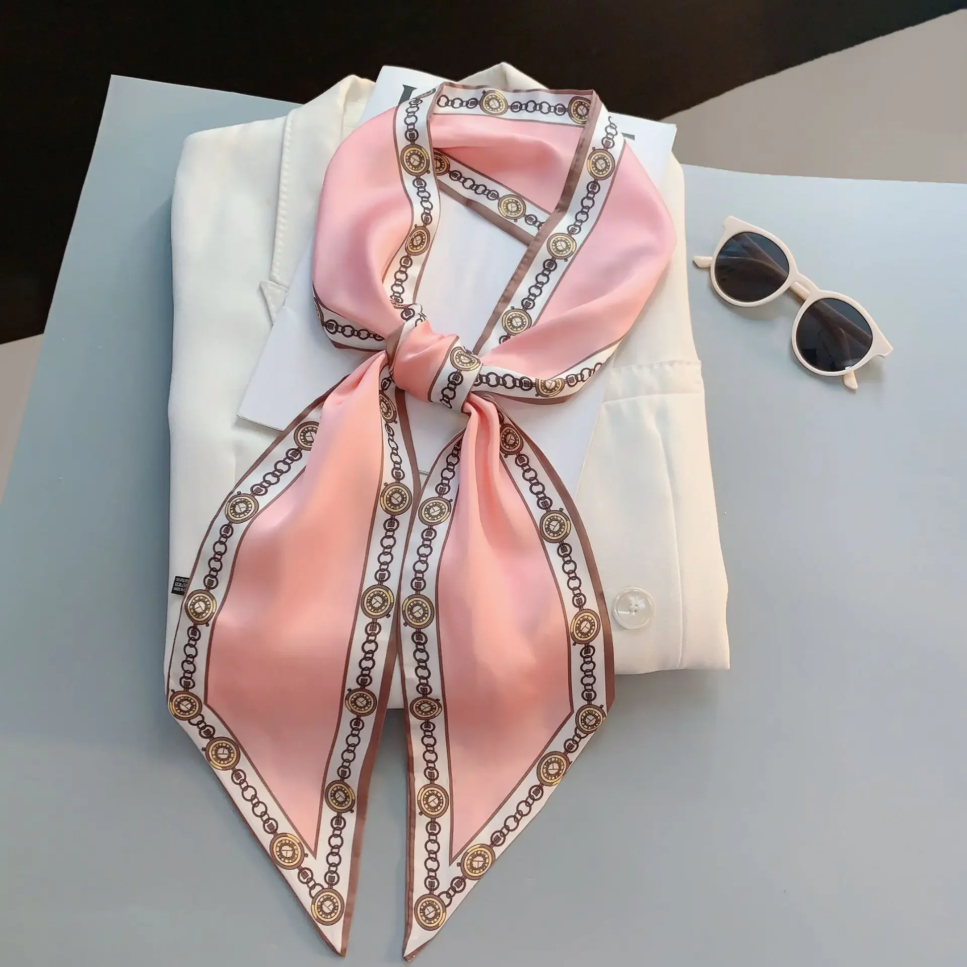 Design Print Skinny Scarf Plai - Discount Luxury Bags recensie en prijs