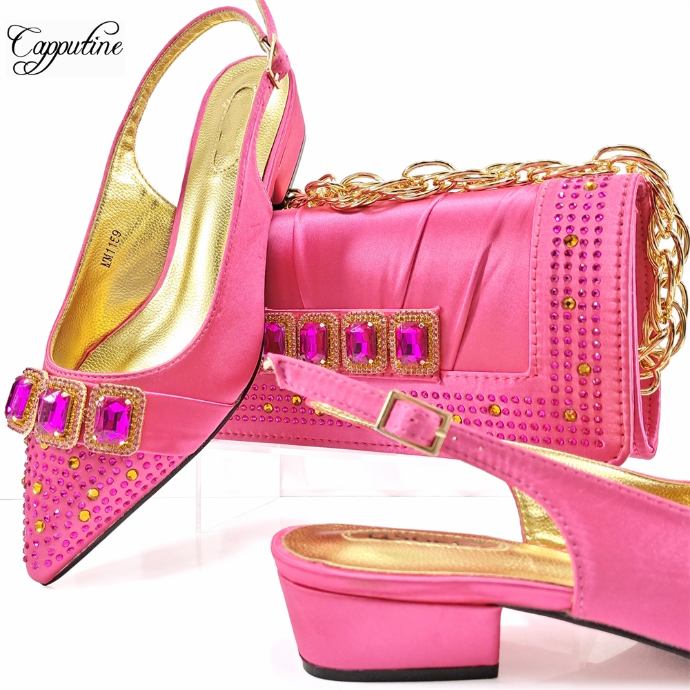 Peach Women Shoes And Bag Set  - Luxury Bags Medium Size recensie en prijs