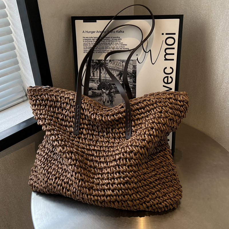Straw Woven Tote Bags Casual L - Luxury Bags Tote recensie en prijs