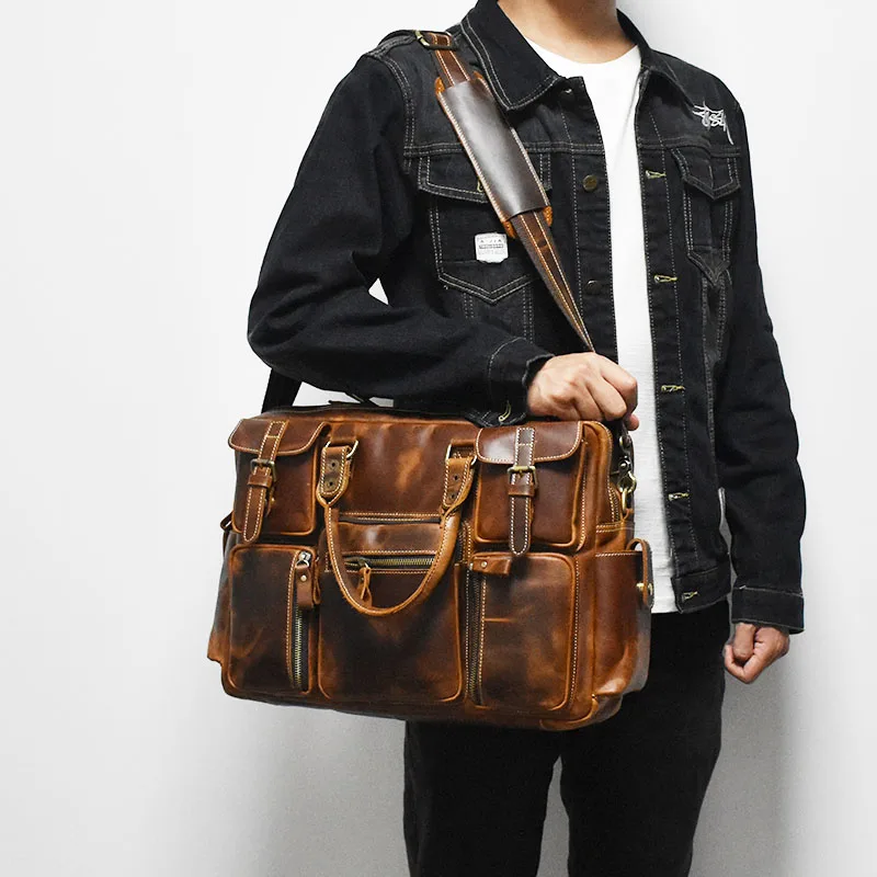 Vintage Men's Black Shoulder B - Luxury Bags Laptop recensie en prijs