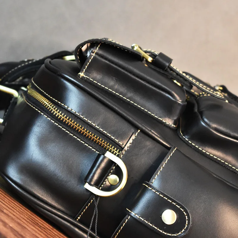 Vintage Men's Black Shoulder B - Luxury Bags Laptop recensie en prijs
