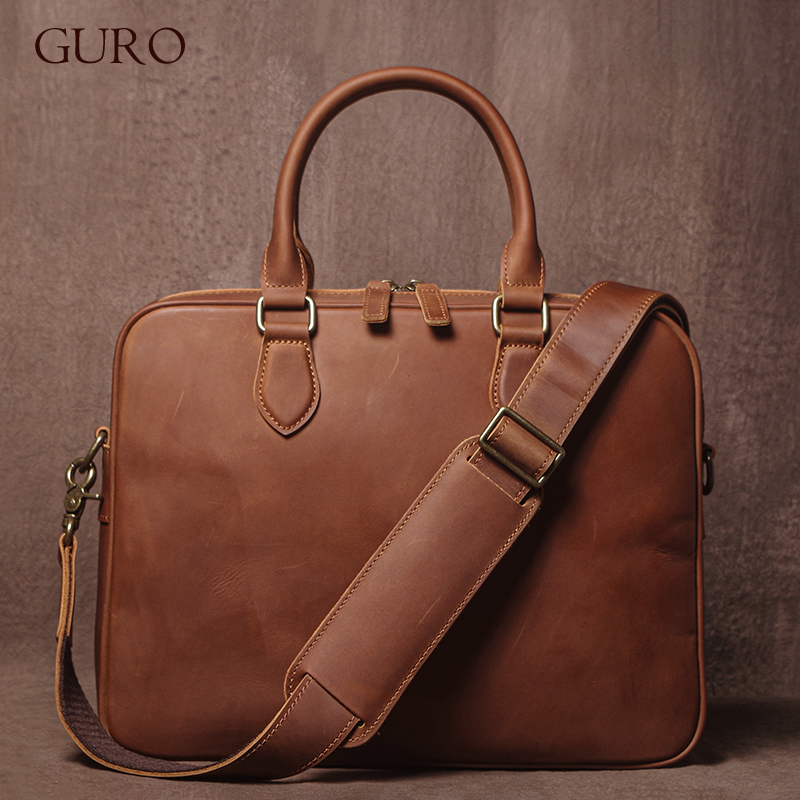GURO Men Crazy Horse Cowhide B - Luxury Bags Tote recensie en prijs